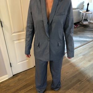 Nasty Gal blue blazer and pants set